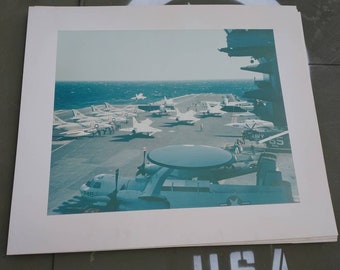 Vintage 1960s Authentic Naval Color   Photograph USS Saratoga  CVB-60 Aircraft Carrier