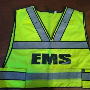 Reflective EMS Yellow Vest XXXL Size