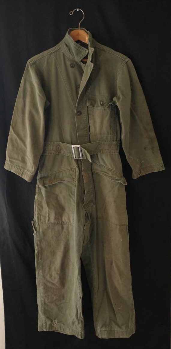 1951 Herringbone Twill Coveralls OD Green