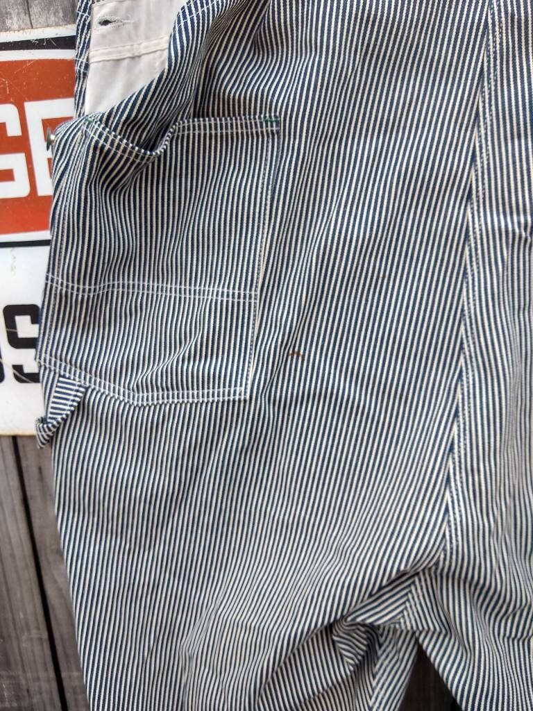 Original Vintage Pinstripe Overalls 54w 32L Good Condition Etsy