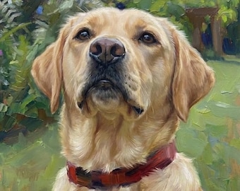 Custom Hand-painted Pet Portrait Oil Painting on Canvas Personalized Commission Loss Memorial Gift from Photo Dog Painting Birthday Gifts