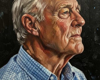 Custom oil painting from photo Original Hand-painted Portrait canvas Commission personalized Father birthday Gift Anniversary idea