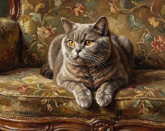 Custom Pet Oil Painting Hand-painted Canvas Portrait Art From Photo Commission Loss Memorial Personalized cat Lover Gifts Birthday Present