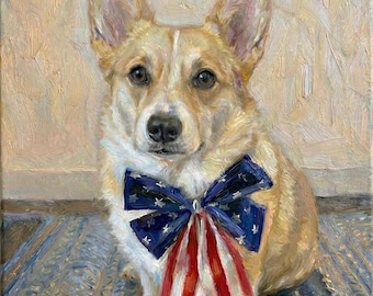 Custom Hand Painted Dog Oil Painting from Photo Pet Portrait Commission Art on Canvas Memorial Gift for Dog Lovers