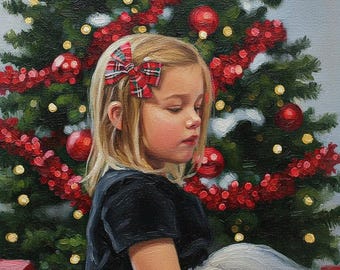 Personalized Oil Portrait from Photo, Original Painting Commission, Unique Christmas Gift for Him, Her, Husband, Wife, Couple, Family