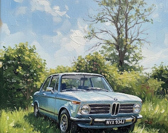 Custom Car Gift Car Oil Painting on Canvas Car Enthusiast Gift Automobile Painting Classic Car Art Car Lover Gift Father’s Day Gift