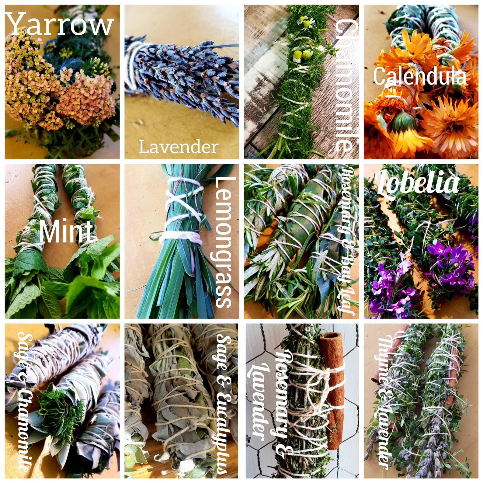 Herbal Smudge Sticks FreshDried Smudging Herbal Etsy