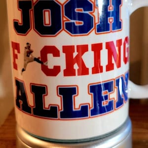 Ceramic Mug, Buffalo Bills, Josh Allen, Buffalo Skyline, Sublimation