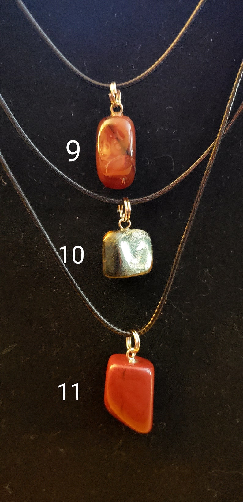 Charm Genuine Stone Gemstone Leather Necklace