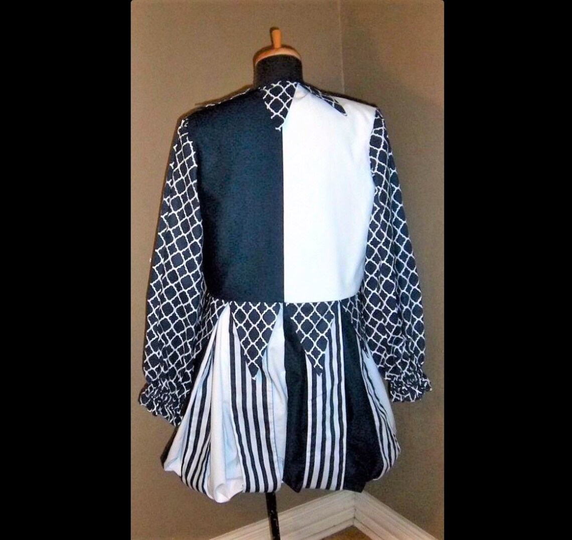 MADE TO ORDER Renaissance Jester Costume Court Jester Navy Etsy