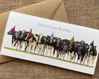 Herd it's Your Birthday - Verjaardagskaart melkkoeien