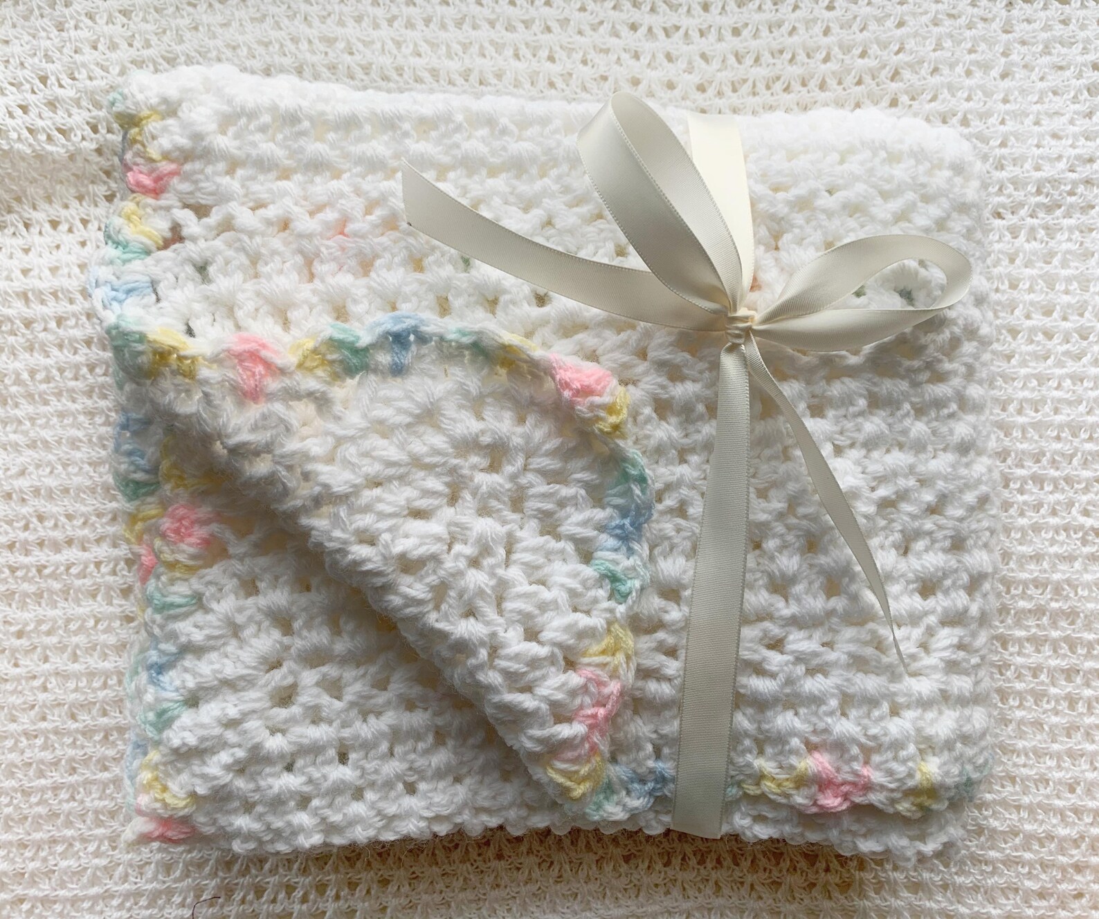 Soft White Baby Blanket customizable Etsy