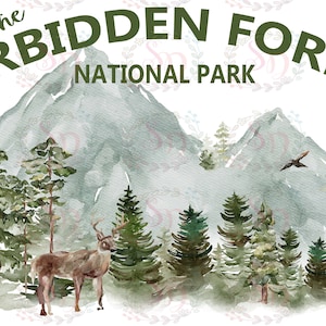 Visit the Forbidden Forest PNG, Forbidden Forest Sublimation PNG, HP Forbidden Forest png, National Park png, Mountains png, Hagrid png