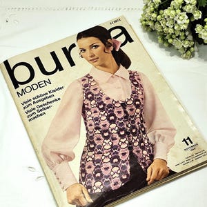 Burda Moden 11/ 1968 Anleitungen ,Schnittbogen , Modezeitschrift Patterns Rivista di moda Retro Cartamodelli Vintage