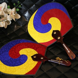 Ventaglio da festa estiva giapponese, mini Uchiwa stampato con pesci rossi, ventaglio di carta kawaii.