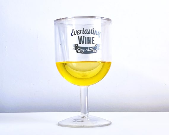 Glass Vintage Arte Everlasting Wine Stay Chilled Double Wall Wine Glass -  Etsy