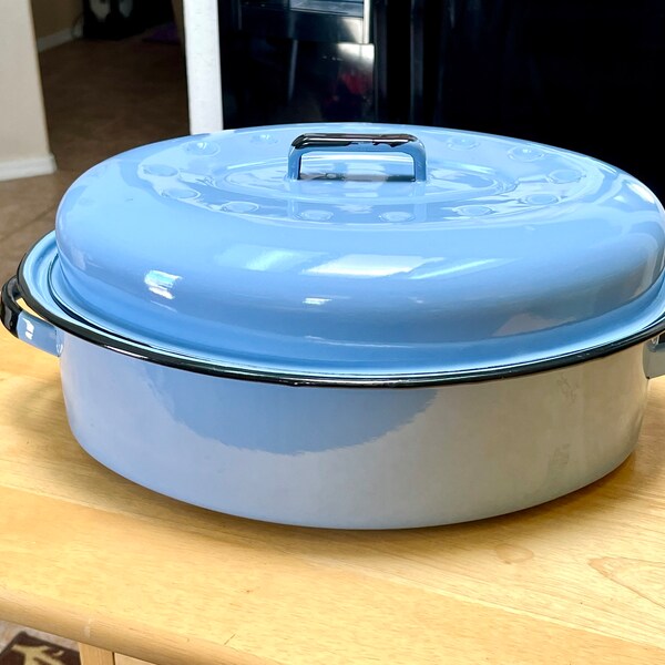 Enamel Pan With Lid Etsy