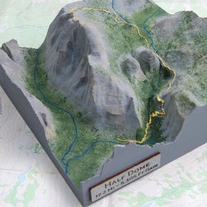 Half Dome, 3D Trail Model - Hand Painted