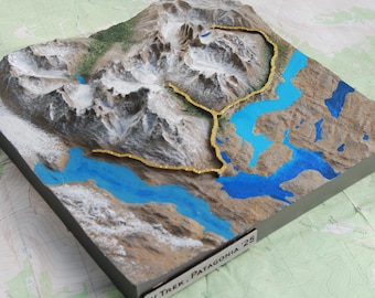 W Trek Pataagonia Trail, 3D Trail Model - Hand Painted