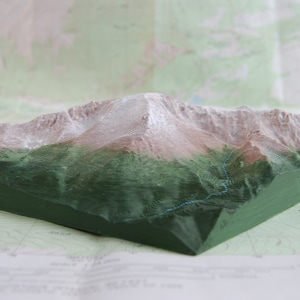 Pikes Peak Model – Colorado 14er Topo Map 3D Printed, front range, Colorado Springs mountain decor