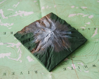 Mt. Hood Model - Topo Map 3D Printed