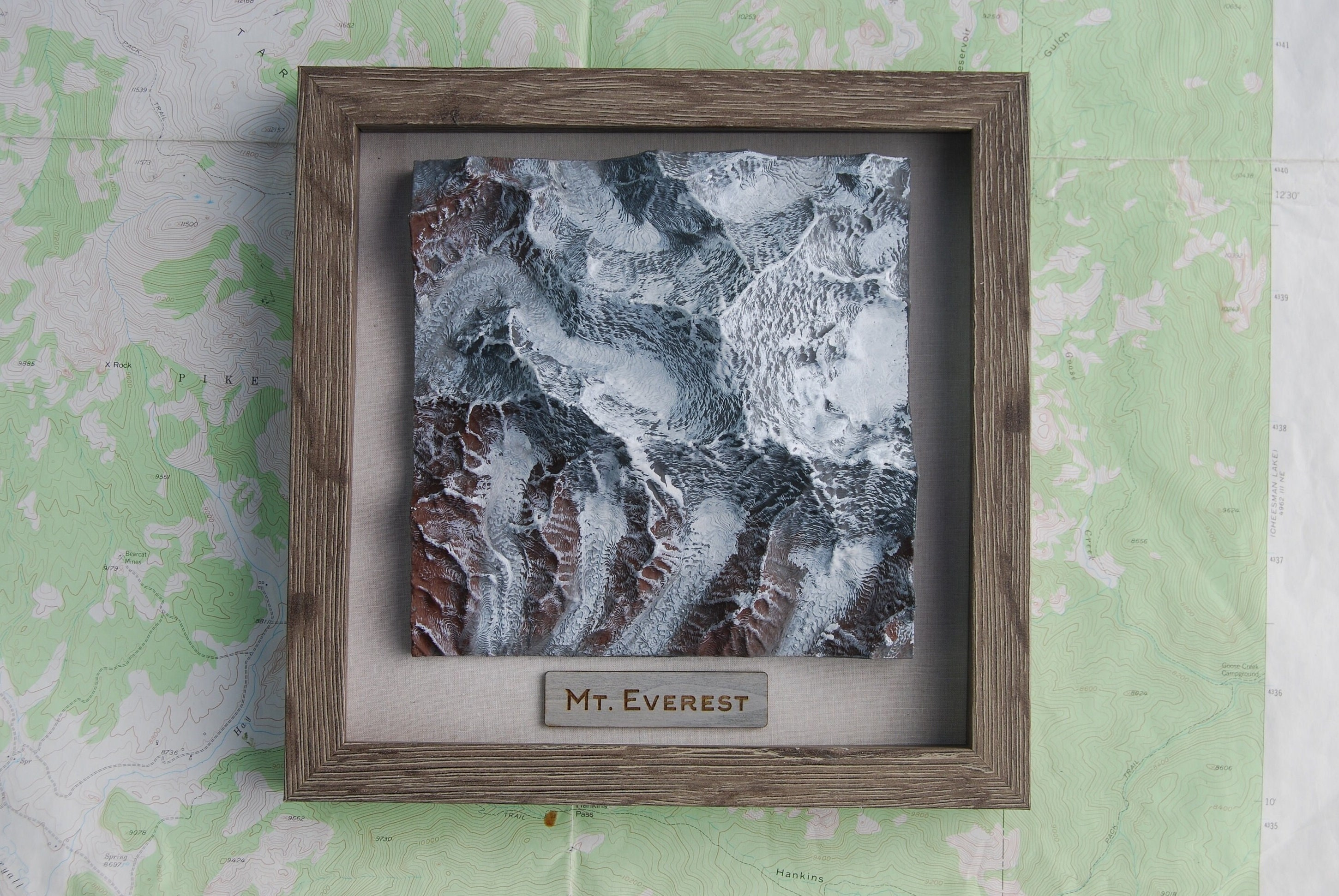 額縁付きネパール エベレスト山岳風景画 / Framed Mt. Everest