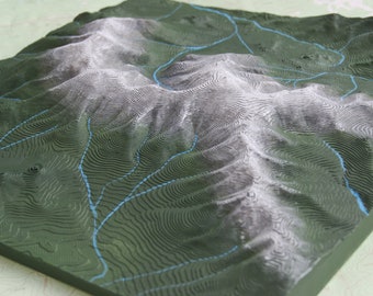 3D Printed Presidential Range Topographic Model