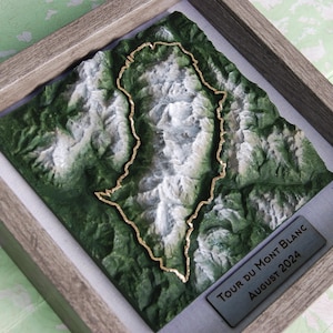 Modelo de trilha 3D personalizado - pintado à mão - Caminhada MTB Ultra GPX