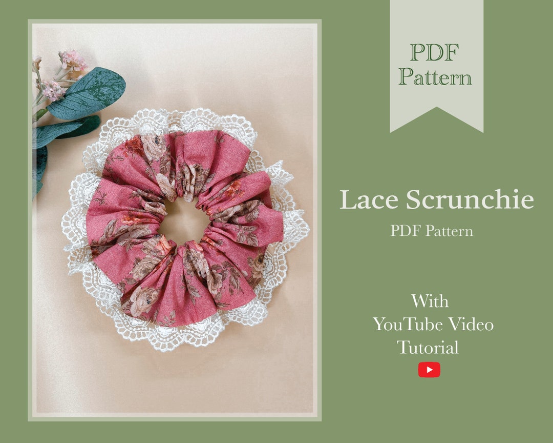 Lace Scrunchie PDF Pattern | Lace Scrunchy Digital Pattern | Vintage ...