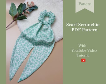 PDF Nähanleitung für Schal Scrunchie | Mit YouTube Video