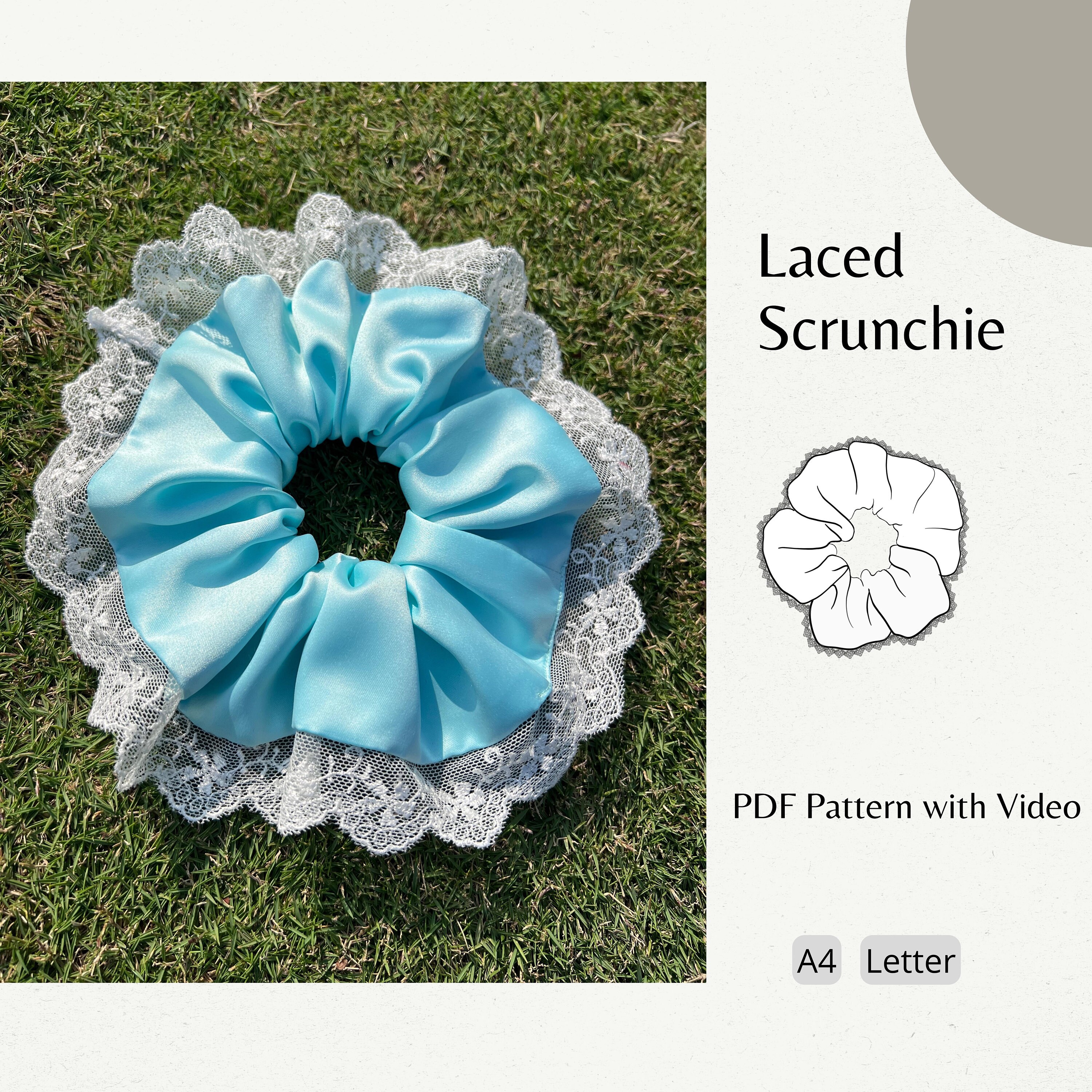 Buy Lace Scrunchie PDF Pattern | Lace Scrunchy Digital Pattern ...