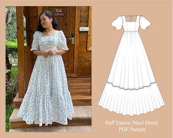 long sleeve maxi dress pattern
