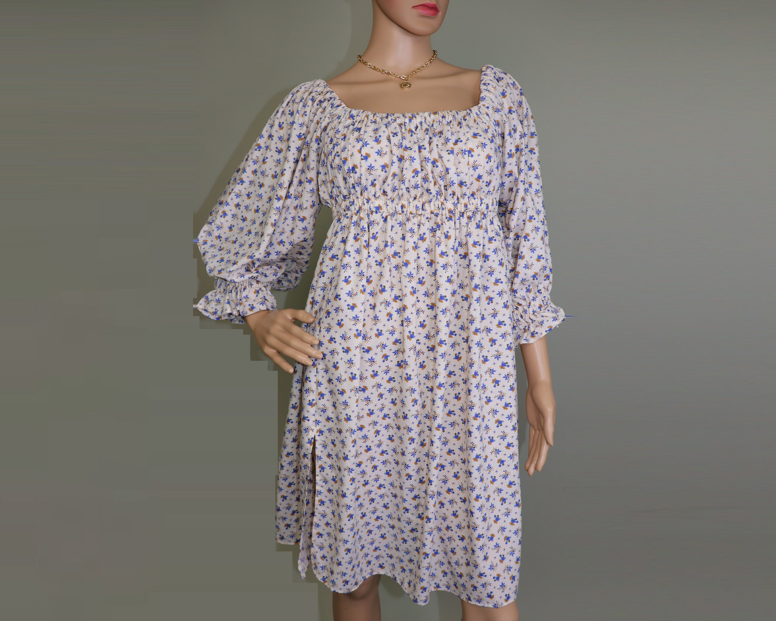 Puff Sleeve Dress PDF Pattern Easy Instructions for Etsy