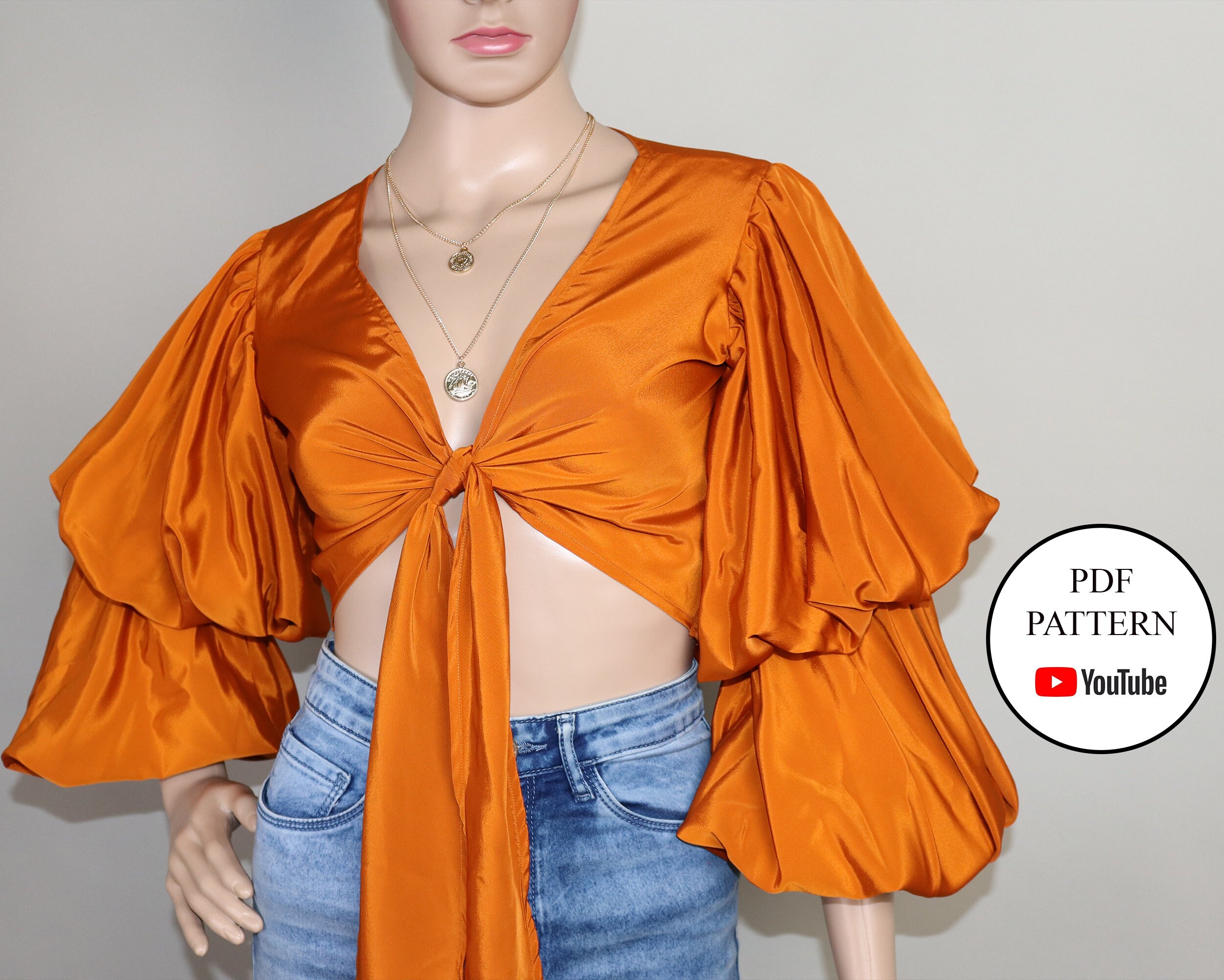 Puff Sleeve Top PDF Patterns Easy instructions for beginners Etsy España