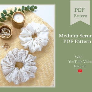 Scrunchie Digital Sewing Pattern PDF | Hair Band Digital Sewing Pattern PDF