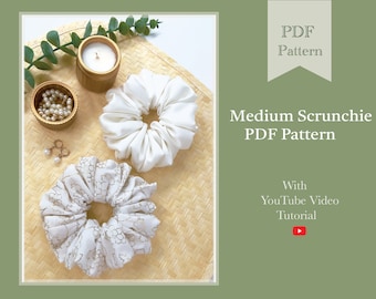 Scrunchie Digital Sewing Pattern PDF | Hair Band Digital Sewing Pattern PDF