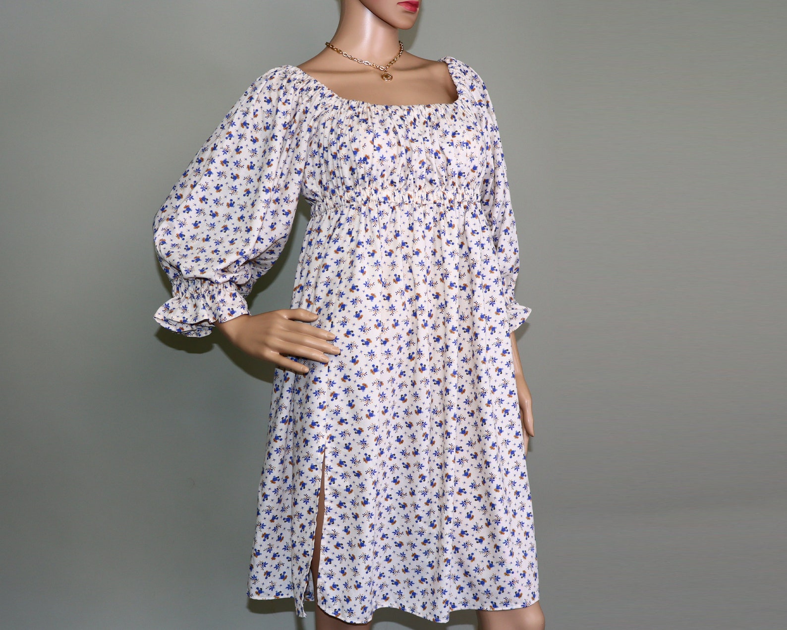 Puff Sleeve Dress PDF Pattern Easy Instructions for Etsy