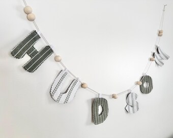 Handmade Fabric Letter Banner | Nursery, Birthday Decor