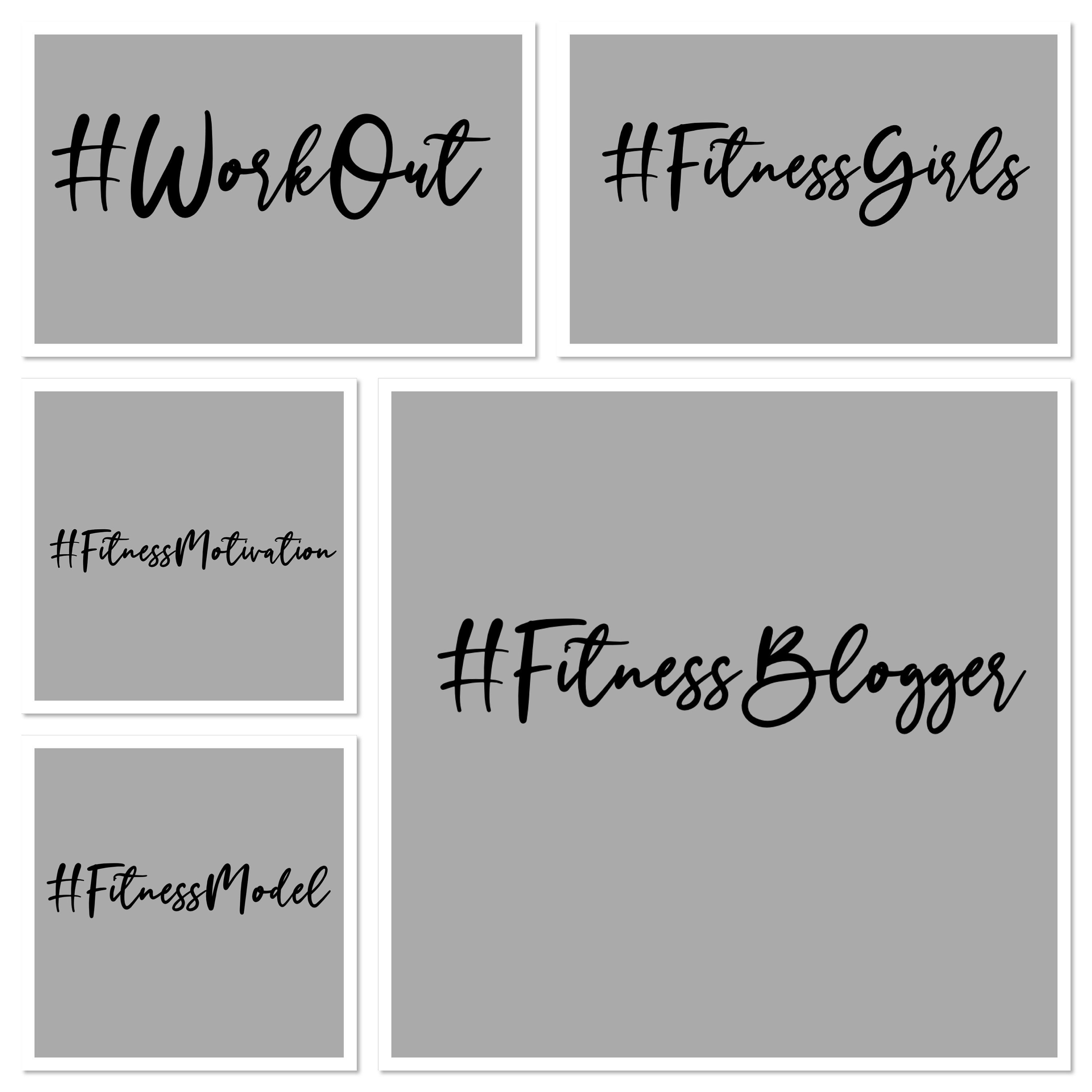 Instagram Fitness Story Post Hashtag Stickers Hashtags de Etsy