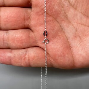 925 silver cable chain made in Italy. Nickel-free 925 silver cable chain. Pendant chain. Silver necklace. image 4