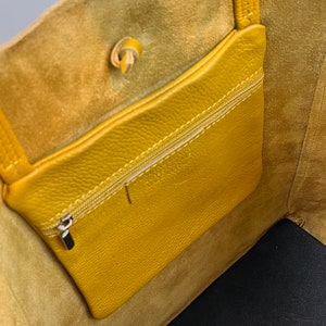 Sac cabas en cuir modèle Verona. Sac fourre tout classique dans de nombreuses couleurs. Cabas femme en cuir pour faire un cadeau. image 8