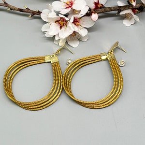 Gold hoop earrings. Large capim dourado earrings. Handmade Brazilian jewelry in golden grass. XL earring.