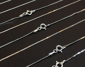 925 silver serpentine chain made in Italy. Nickel-free silver chain with anti-tarnish treatment. Silver chain 40, 45, 60 cm