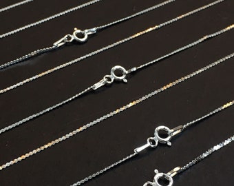 Serpentine chain in 925 silver made in Italy. Nickel-free silver chain with anti-tarnish treatment. Silver chain 40,45, 60 cm