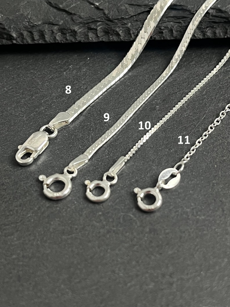 925 silver chain made in Italy. Real silver necklace. Silver chain 40 cm, 45 cm, 60 cm. Silver chain for pendant. image 9