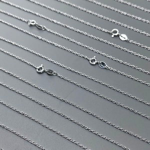 925 silver cable chain made in Italy. Nickel-free 925 silver cable chain. Pendant chain. Silver necklace. image 3
