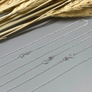 925 silver cable chain made in Italy. Nickel-free 925 silver cable chain. Pendant chain. Silver necklace. image 6
