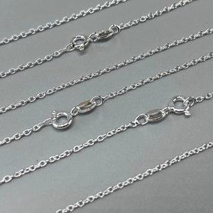 Chaine maille forçat en argent 925 fabriquée en Italie. Chaine cable en argent 925 sans nickel. Chaine pour pendentif. Collier en argent. image 7