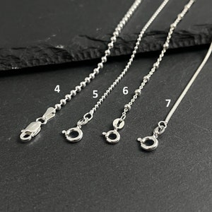 Chaine en argent 925 fabriquée en Italie. Collier en argent véritable. Chaine argent 40 cm , 45 cm, 60 cm. Chaine argent pour pendentif. image 8