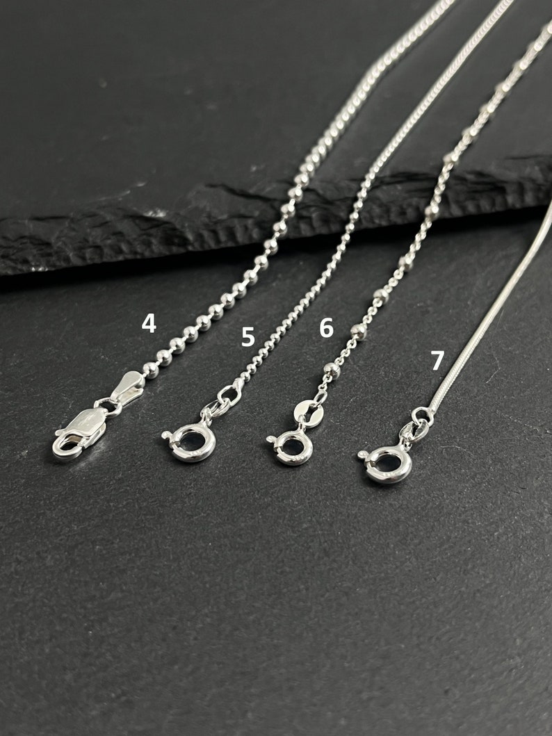 925 silver chain made in Italy. Real silver necklace. Silver chain 40 cm, 45 cm, 60 cm. Silver chain for pendant. image 8